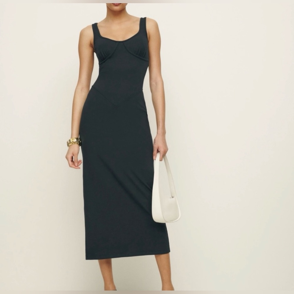 NWT Reformation Naomi Knit Dress Size Medium Black